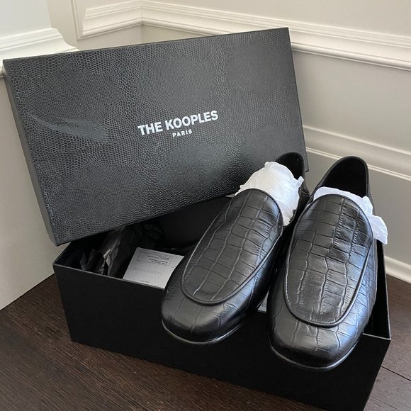 The Kooples loafers 100% crocodile leather originally 298 USD - brand new - Picture 1 of 9